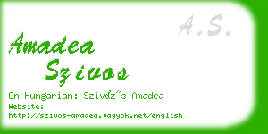 amadea szivos business card